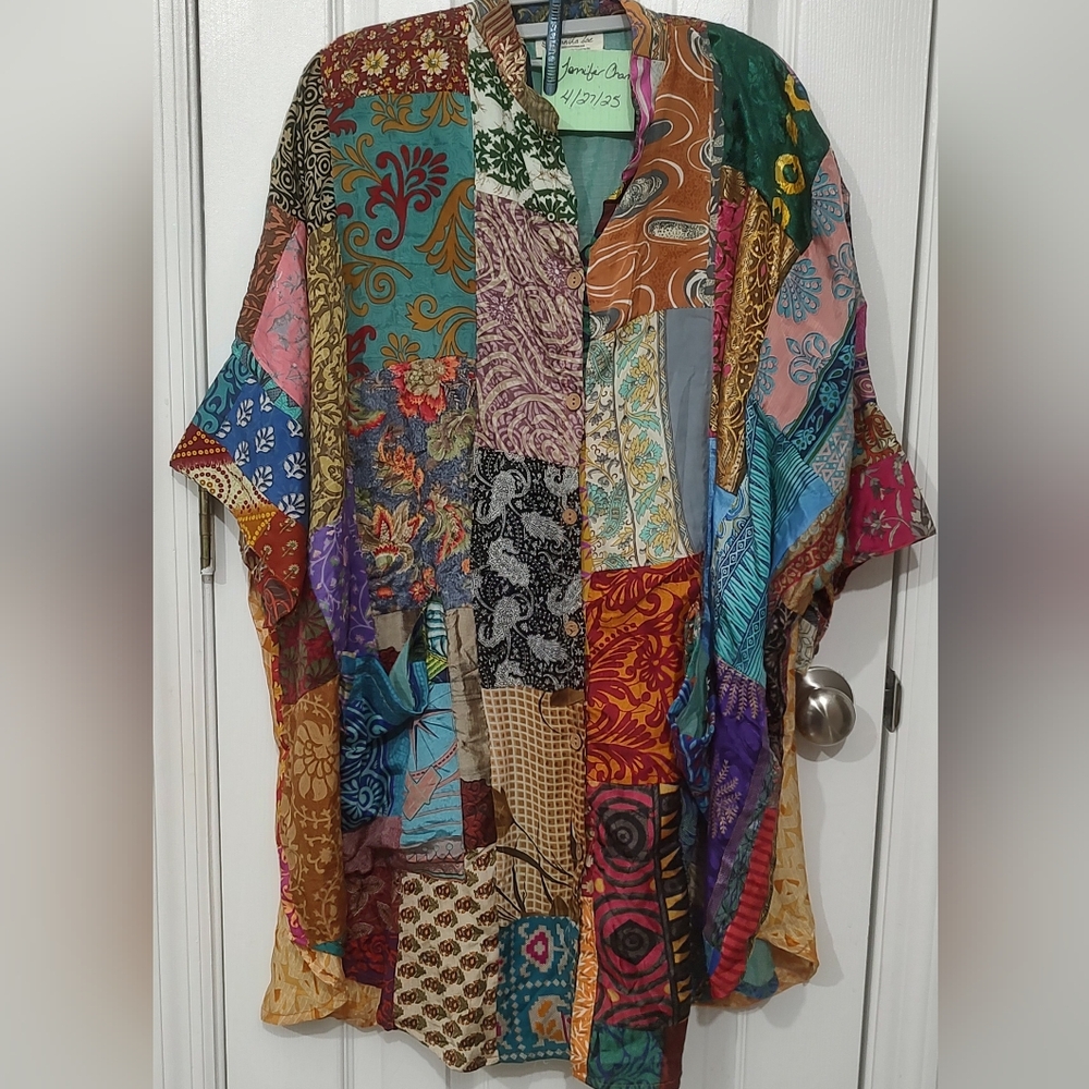 Colorful Patchwork Kimono Jacket